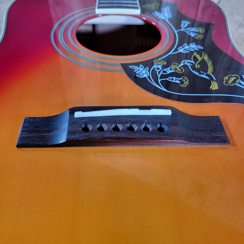 Epiphone Hummingbird H/S Dreadnought Cherry Sunburst with Hard Case 2010s - Mahar's Vintage Guitars