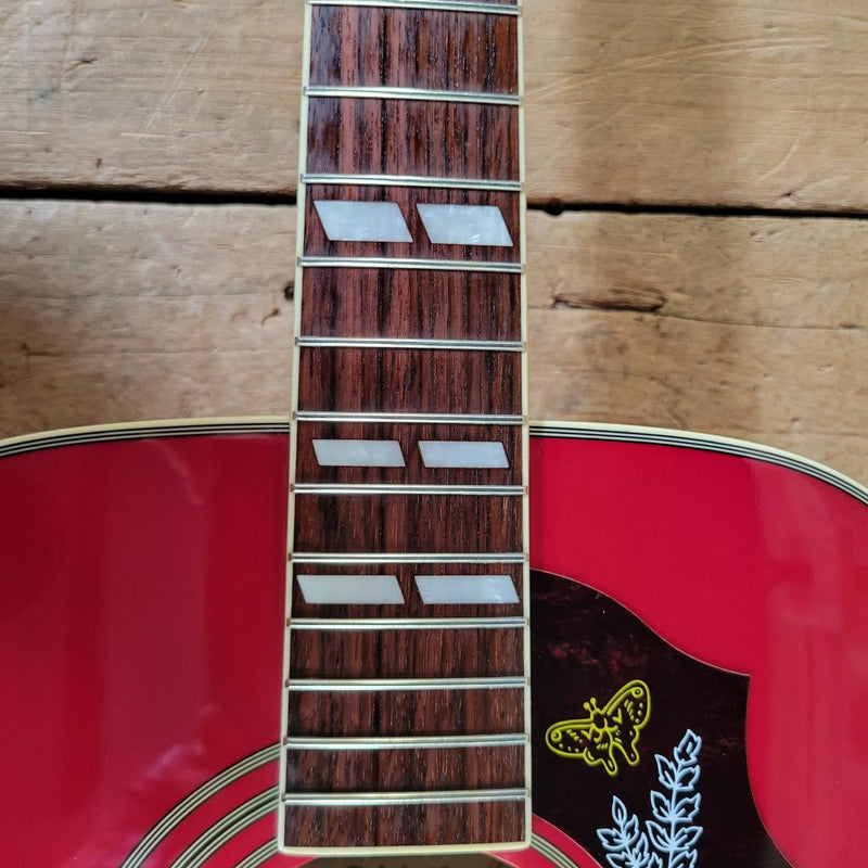 Epiphone Hummingbird H/S Dreadnought Cherry Sunburst with Hard Case 2010s - Mahar's Vintage Guitars