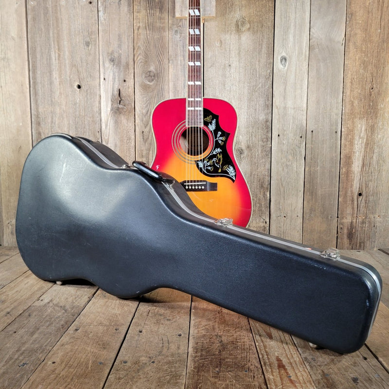 Epiphone Hummingbird H/S Dreadnought Cherry Sunburst with Hard Case 2010s - Mahar's Vintage Guitars