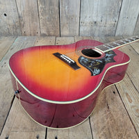 Epiphone Hummingbird H/S Dreadnought Cherry Sunburst with Hard Case 2010s - Mahar's Vintage Guitars