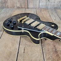 Epiphone Les Paul Black Beauty 3 Pickup Electric Guitar 2011 – Triple Humbucker Custom Style in Ebony - Mahar's Vintage Guitars