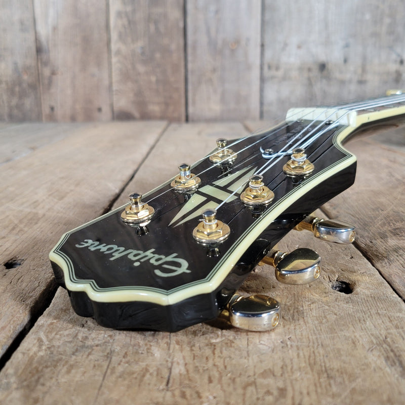 Epiphone Les Paul Black Beauty 3 Pickup Electric Guitar 2011 – Triple Humbucker Custom Style in Ebony - Mahar's Vintage Guitars