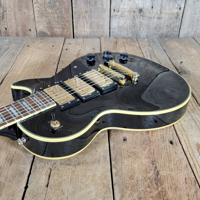 Epiphone Les Paul Black Beauty 3 Pickup Electric Guitar 2011 – Triple Humbucker Custom Style in Ebony - Mahar's Vintage Guitars