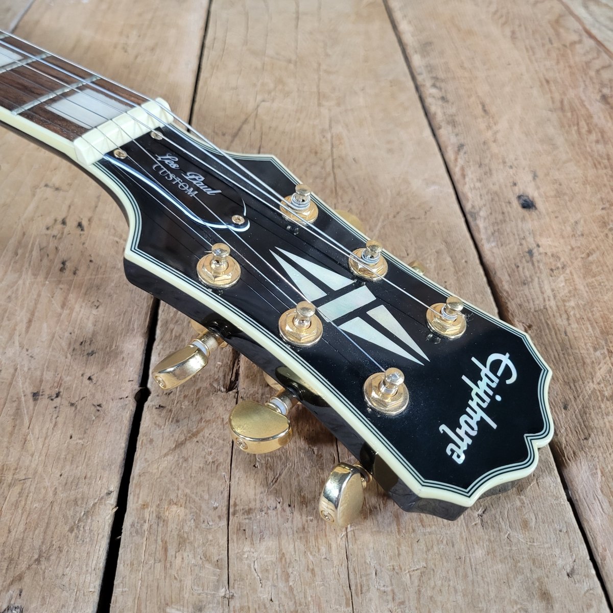 Epiphone Les Paul Custom Ebony 2008 w/ EMGs & SKB Gig Bag - Mahar's Vintage Guitars