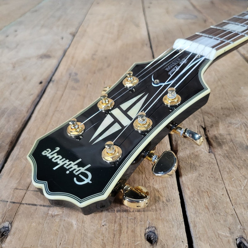 Epiphone Les Paul Custom Ebony 3 Pickup 2011 with hard shell case - Mahar's Vintage Guitars