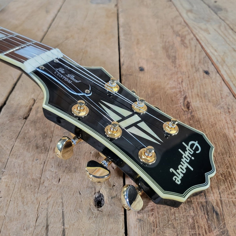 Epiphone Les Paul Custom Ebony 3 Pickup 2011 with hard shell case - Mahar's Vintage Guitars