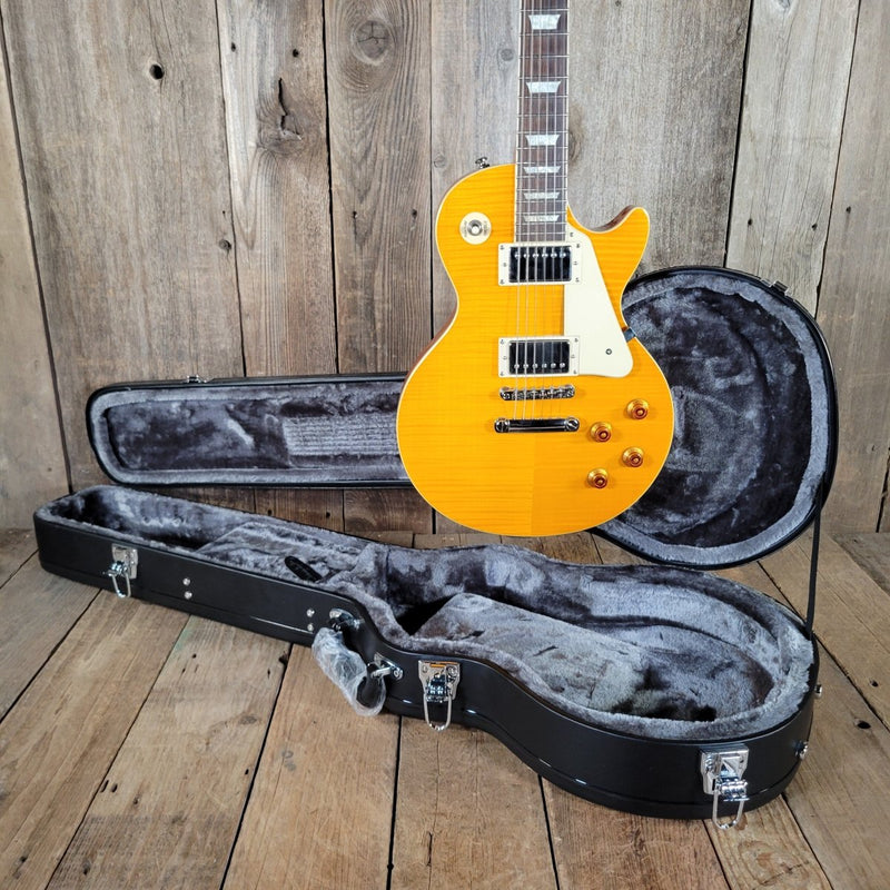 Epiphone Les Paul Standard Flame Top Amber 2011 – Original Case, Mint Condition - Mahar's Vintage Guitars