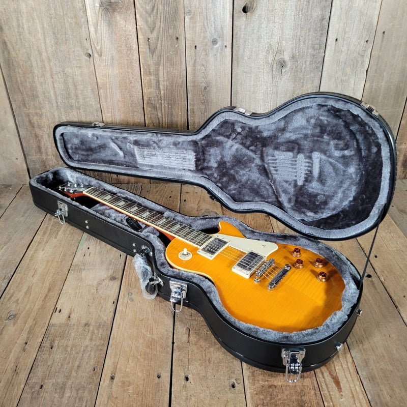 Epiphone Les Paul Standard Flame Top Amber 2011 – Original Case, Mint Condition - Mahar's Vintage Guitars