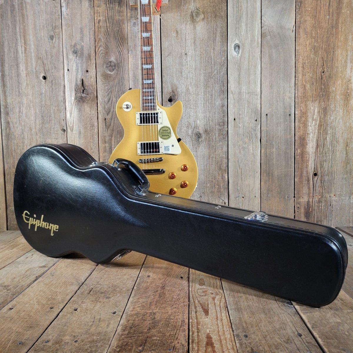 【送料込】Epiphone Les Paul standard GOLD TOP Epiphone Les Paul Standard - Metallic Goldtop | Sweetwater