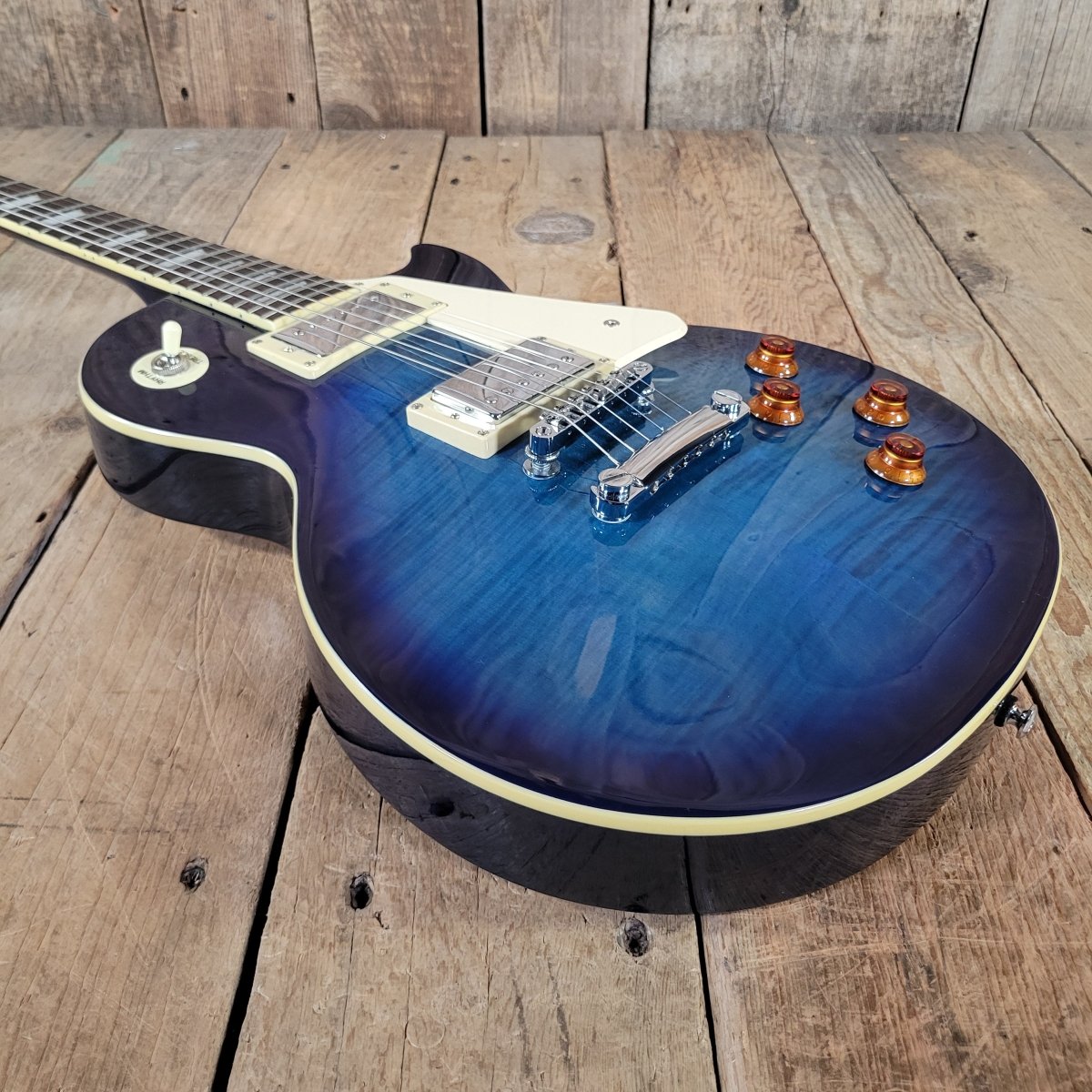 Epiphone Les Paul Std Blue Burst Plus Top 2006 with Original Hard Case - Mahar's Vintage Guitars