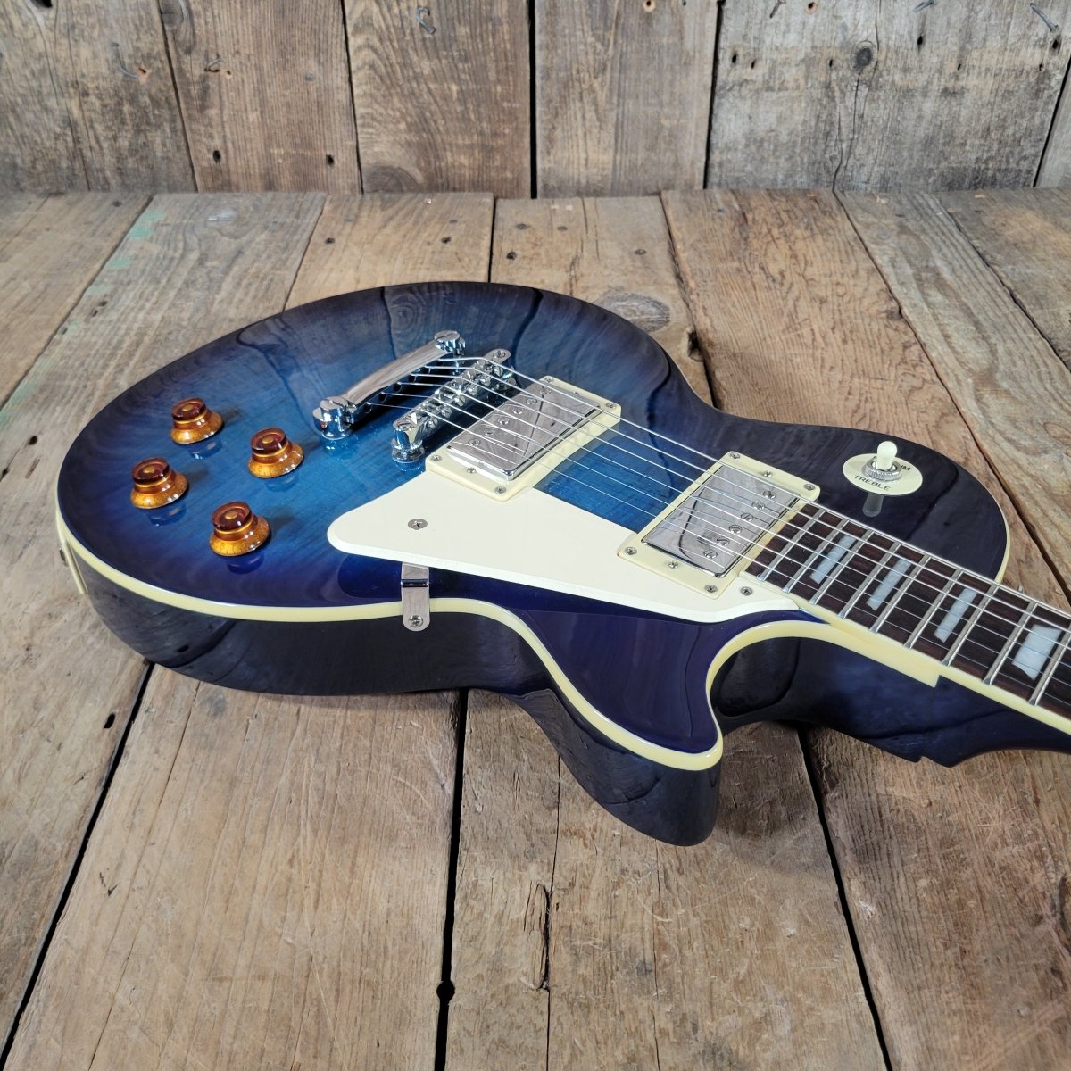 Epiphone Les Paul Std Blue Burst Plus Top 2006 with Original Hard Case - Mahar's Vintage Guitars