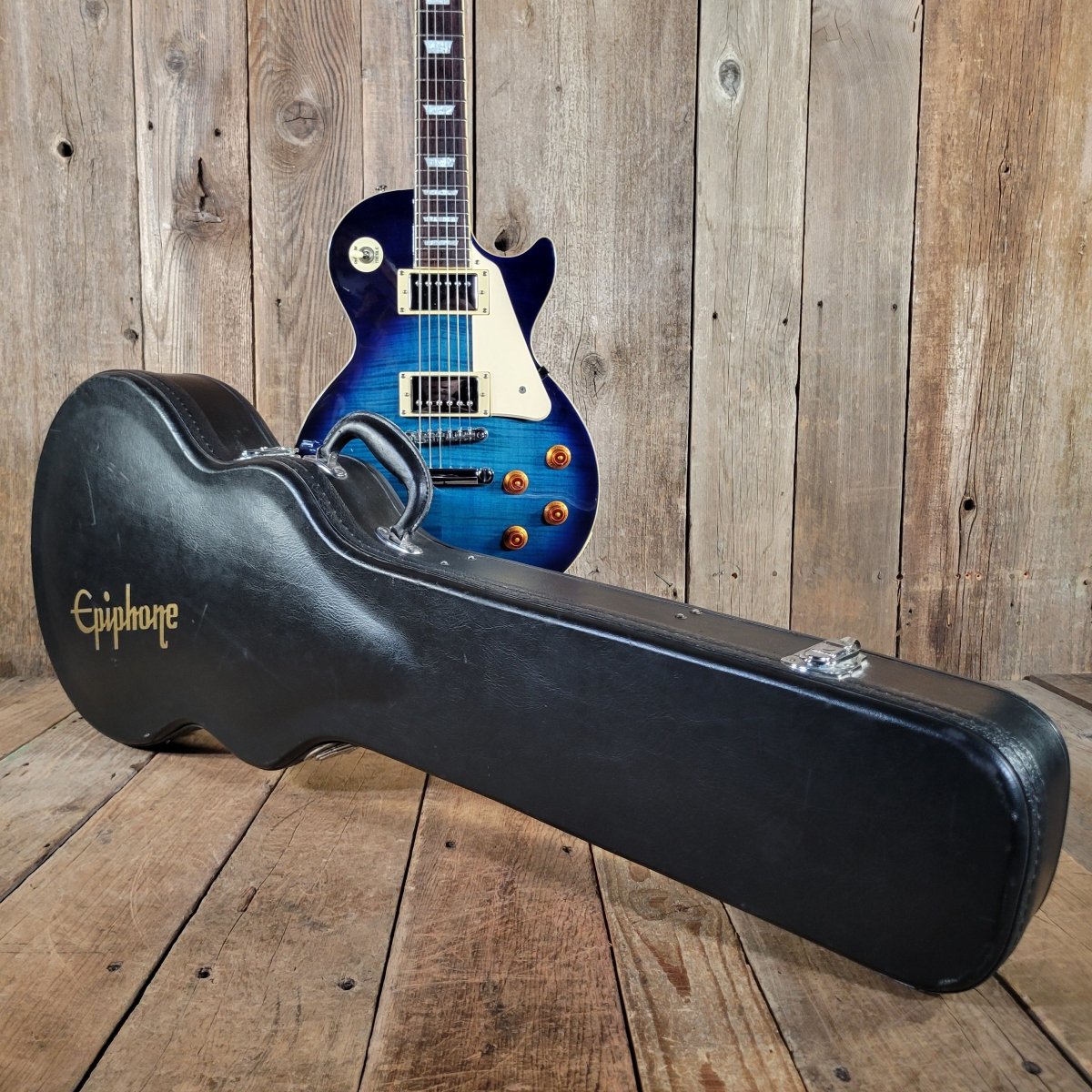 Epiphone Les Paul Std Blue Burst Plus Top 2006 with Original Hard Case - Mahar's Vintage Guitars