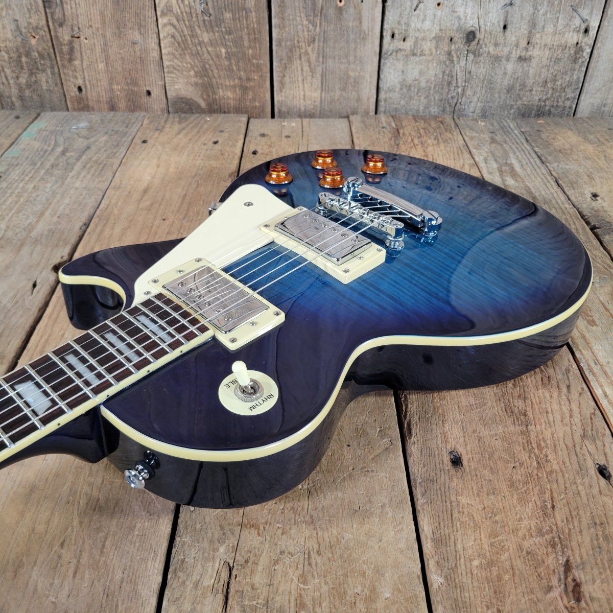 Epiphone Les Paul Std Blue Burst Plus Top 2006 with Original Hard Case - Mahar's Vintage Guitars