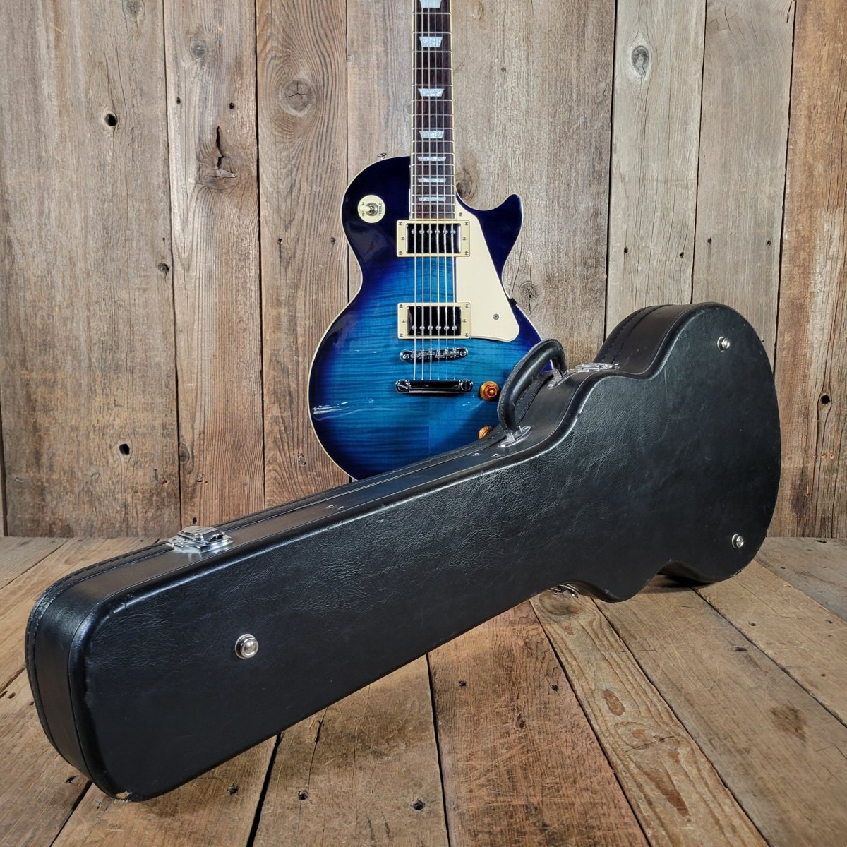 Epiphone Les Paul Std Blue Burst Plus Top 2006 with Original Hard Case - Mahar's Vintage Guitars