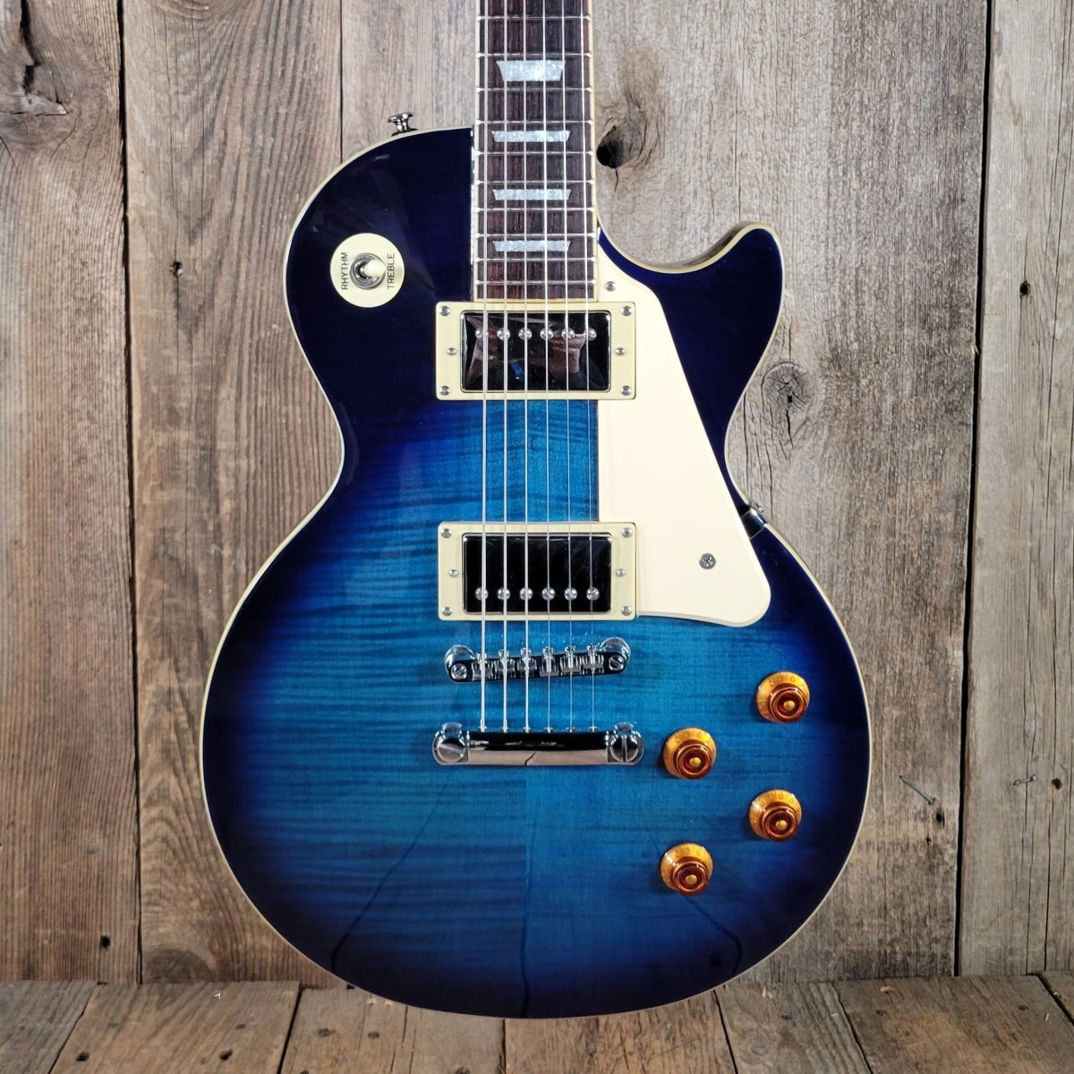Epiphone Les Paul Std Blue Burst Plus Top 2006 with Original Hard Case - Mahar's Vintage Guitars