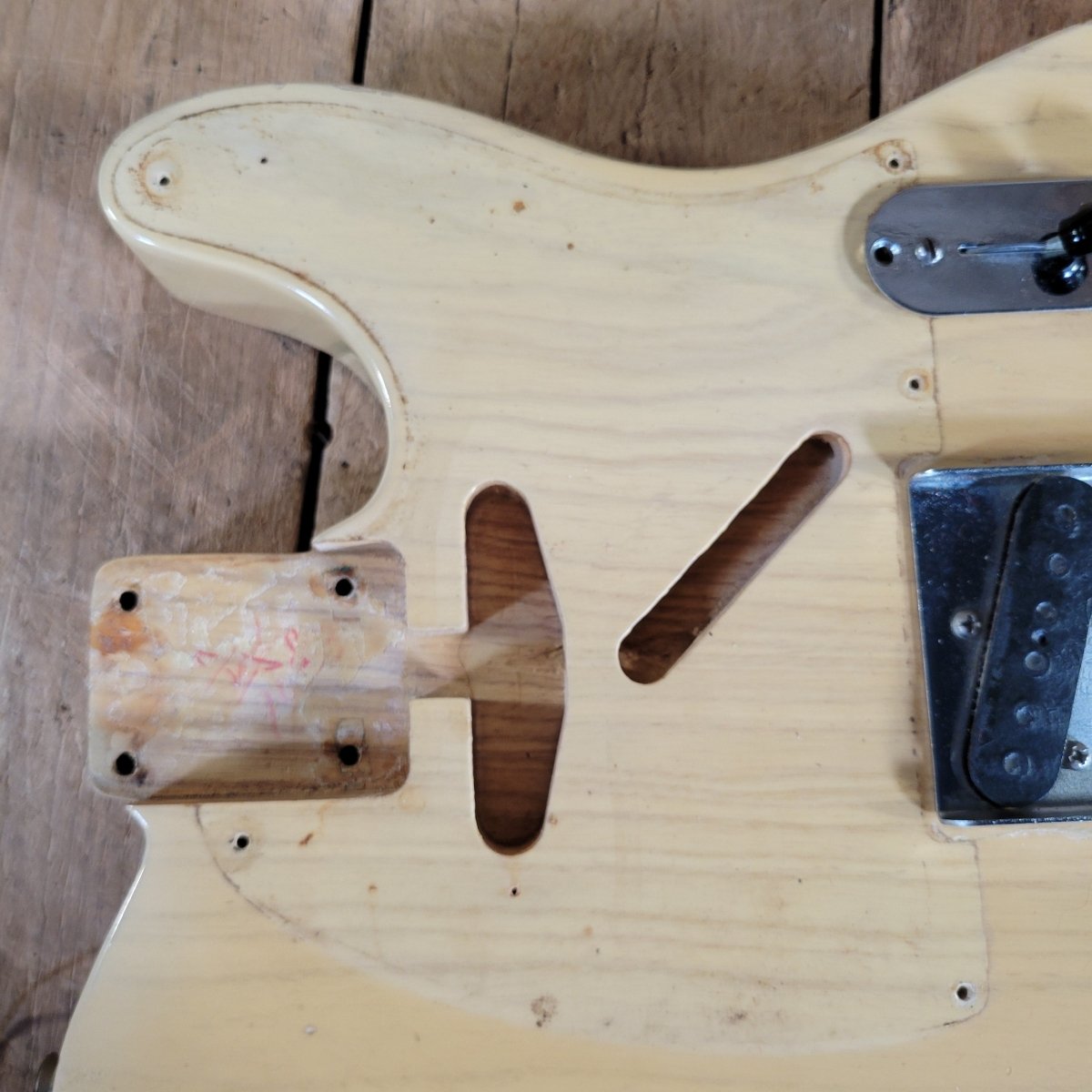 Fender 1953 Esquire Blackguard All Original w/ Original Poodle Case, Excellent - Mahar's Vintage Guitars