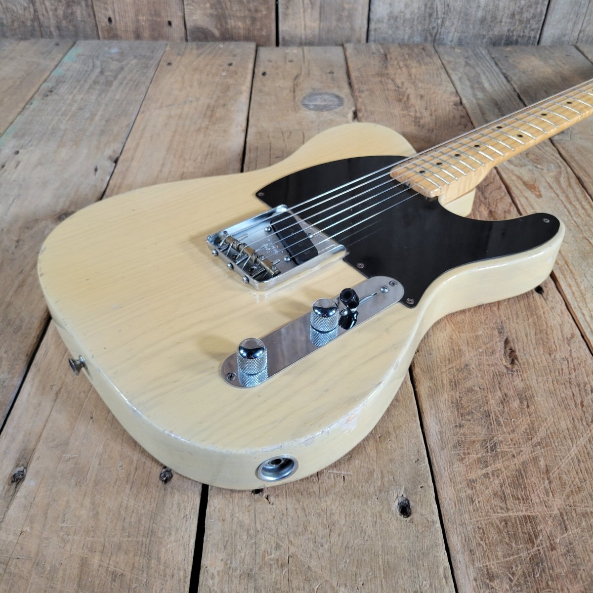 Fender 1953 Esquire Blackguard All Original w/ Original Poodle Case, Excellent - Mahar's Vintage Guitars