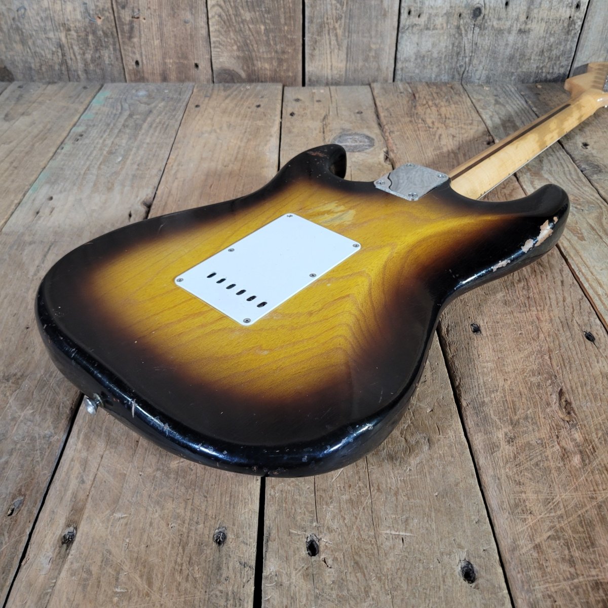 Fender 1955 Stratocaster Sunburst One - Piece Ash Body Excellent - Mahar's Vintage Guitars