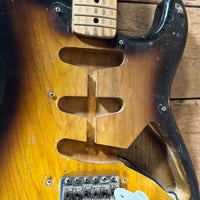 Fender 1955 Stratocaster Sunburst One - Piece Ash Body Excellent - Mahar's Vintage Guitars