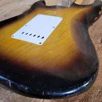 Fender 1955 Stratocaster Sunburst One - Piece Ash Body Excellent - Mahar's Vintage Guitars