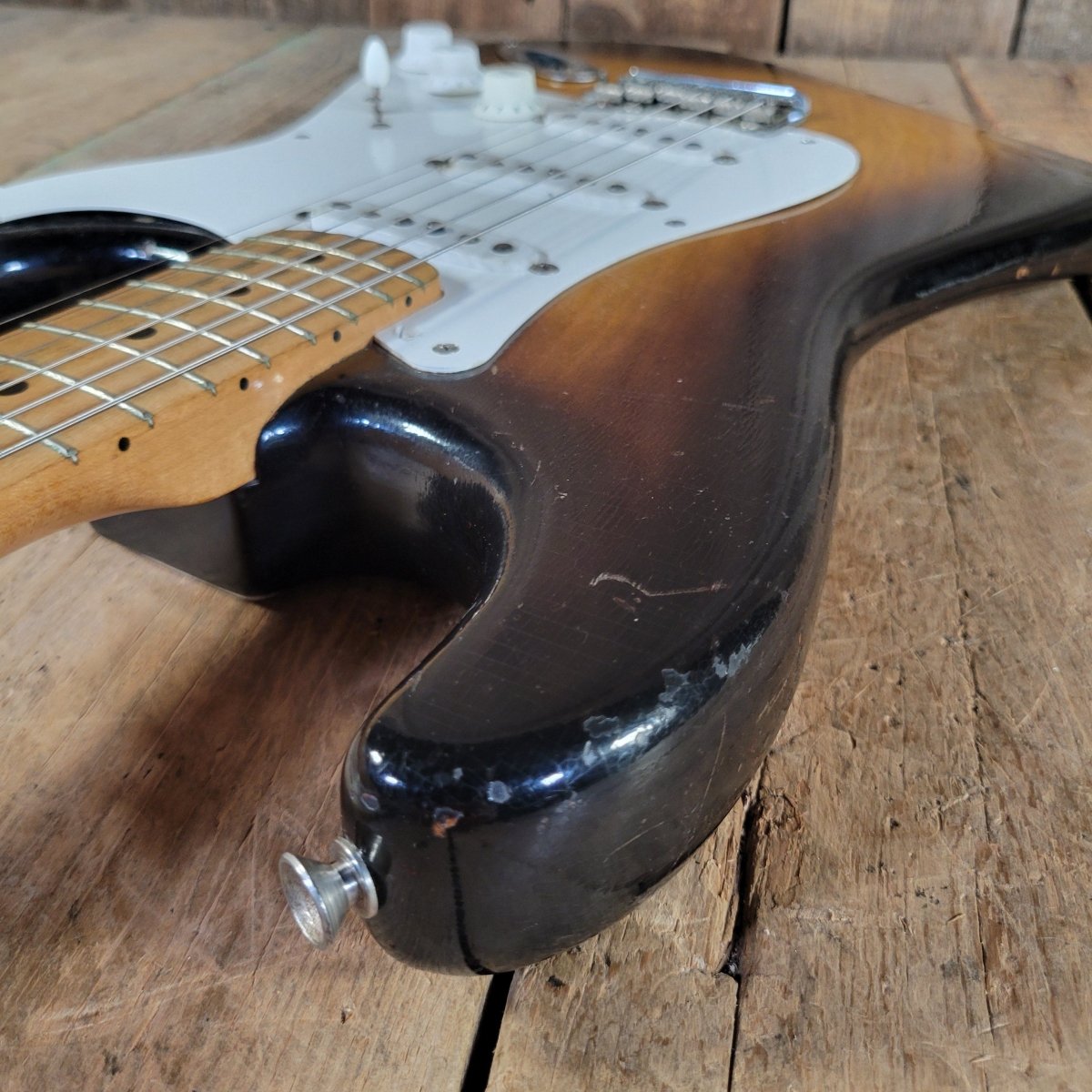 Fender 1955 Stratocaster Sunburst One - Piece Ash Body Excellent - Mahar's Vintage Guitars