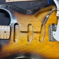 Fender 1955 Stratocaster Sunburst One - Piece Ash Body Excellent - Mahar's Vintage Guitars