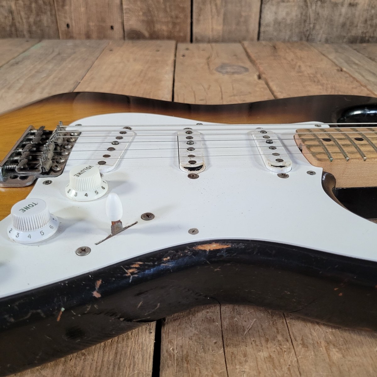 Fender 1955 Stratocaster Sunburst One - Piece Ash Body Excellent - Mahar's Vintage Guitars