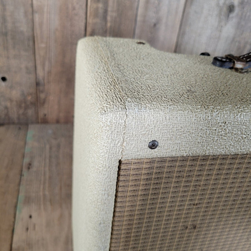Fender 1958 Deluxe 5E3 Tweed with Factory 1963 White Tolex Recover - Mahar's Vintage Guitars