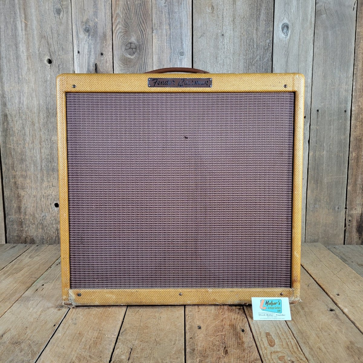 Fender 1959 Bassman 5F6 - A Tweed 4x10 Jensen Original Cover - Mahar's Vintage Guitars