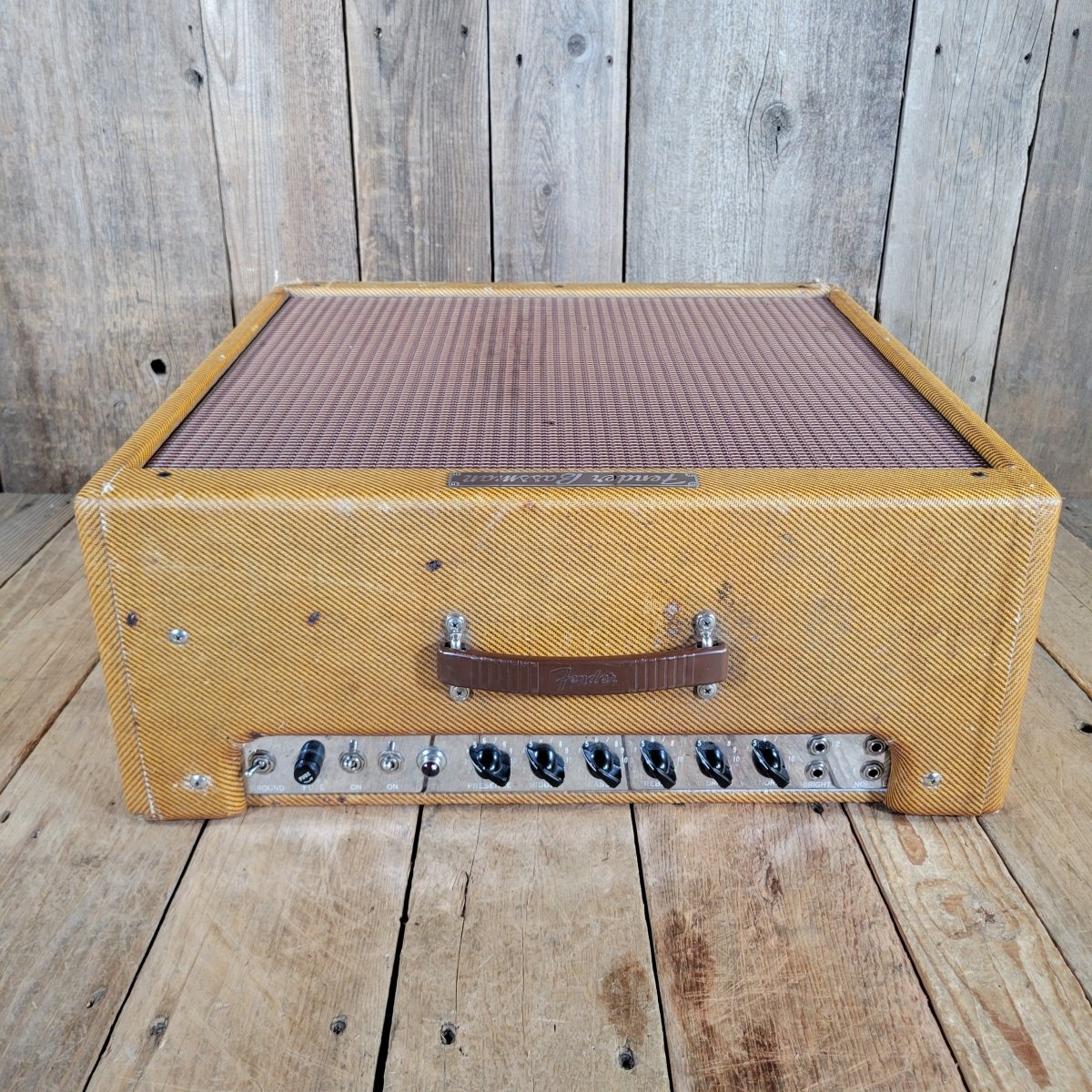 Fender 1959 Bassman 5F6 - A Tweed 4x10 Jensen Original Cover - Mahar's Vintage Guitars