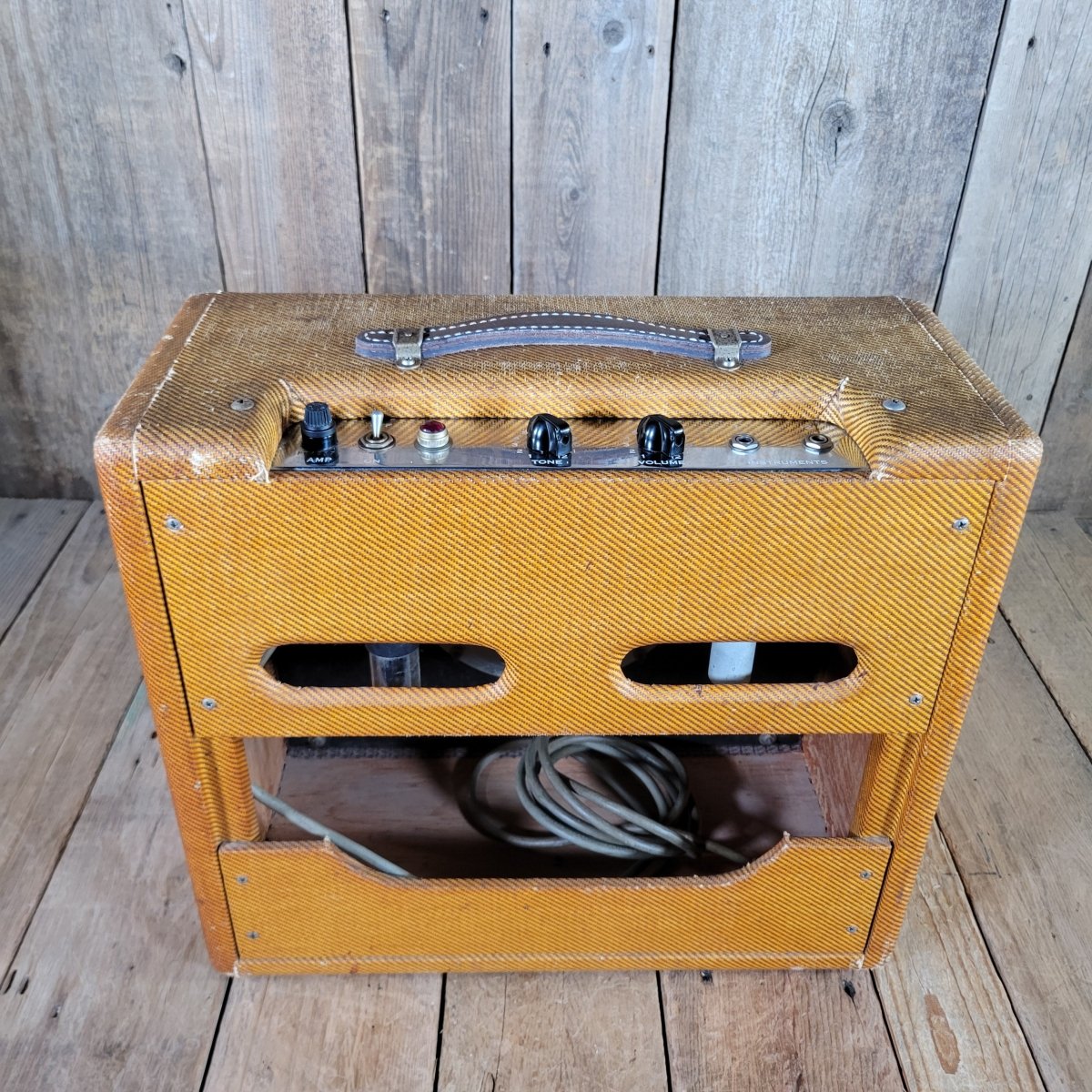 Fender 1960 Princeton 5F2 - A Tweed All Original Aside From Repro Handle, Excellent - Mahar's Vintage Guitars