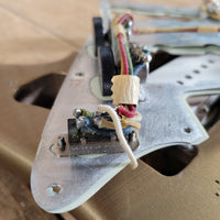 Fender 1962 Jazzmaster Slab Board Pre CBS Joe Riggio Refinish Shoreline Gold Slab Board - Mahar's Vintage Guitars