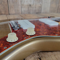 Fender 1962 Jazzmaster Slab Board Pre CBS Joe Riggio Refinish Shoreline Gold Slab Board - Mahar's Vintage Guitars