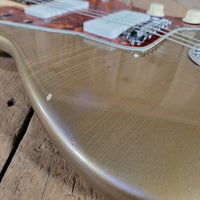 Fender 1962 Jazzmaster Slab Board Pre CBS Joe Riggio Refinish Shoreline Gold Slab Board - Mahar's Vintage Guitars