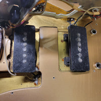 Fender 1962 Jazzmaster Slab Board Pre CBS Joe Riggio Refinish Shoreline Gold Slab Board - Mahar's Vintage Guitars