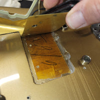 Fender 1962 Jazzmaster Slab Board Pre CBS Joe Riggio Refinish Shoreline Gold Slab Board - Mahar's Vintage Guitars