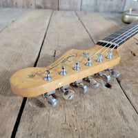 Fender 1962 Jazzmaster Slab Board Pre CBS Joe Riggio Refinish Shoreline Gold Slab Board - Mahar's Vintage Guitars