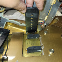 Fender 1962 Jazzmaster Slab Board Pre CBS Joe Riggio Refinish Shoreline Gold Slab Board - Mahar's Vintage Guitars