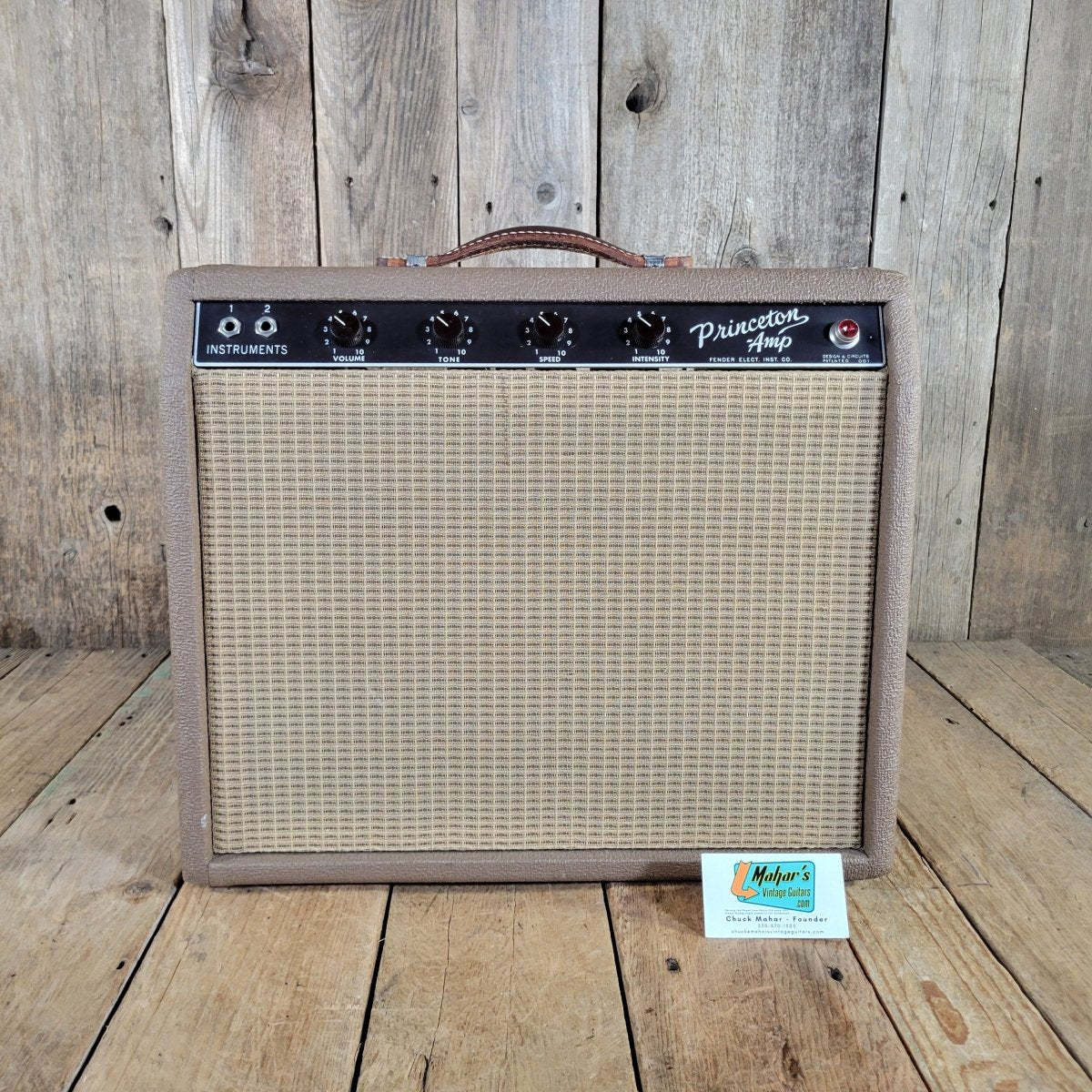Fender 1962 Princeton 6G2 Brown Tolex w/ footswitch Near Mint - Mahar's Vintage Guitars