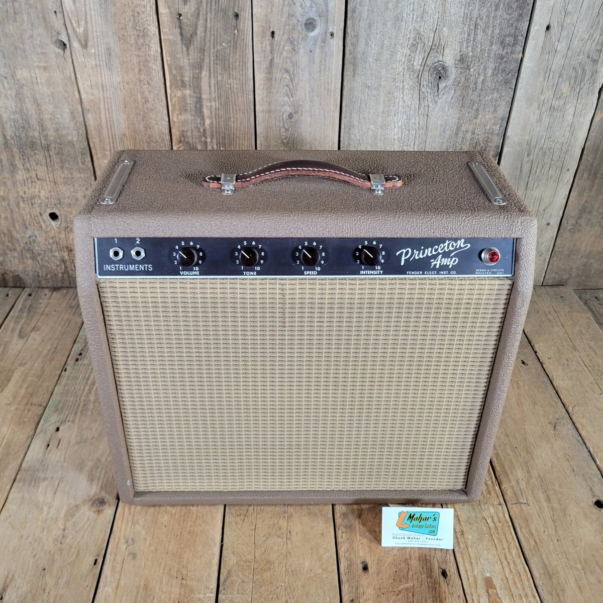 Fender 1962 Princeton 6G2 Brown Tolex w/ footswitch Near Mint - Mahar's Vintage Guitars