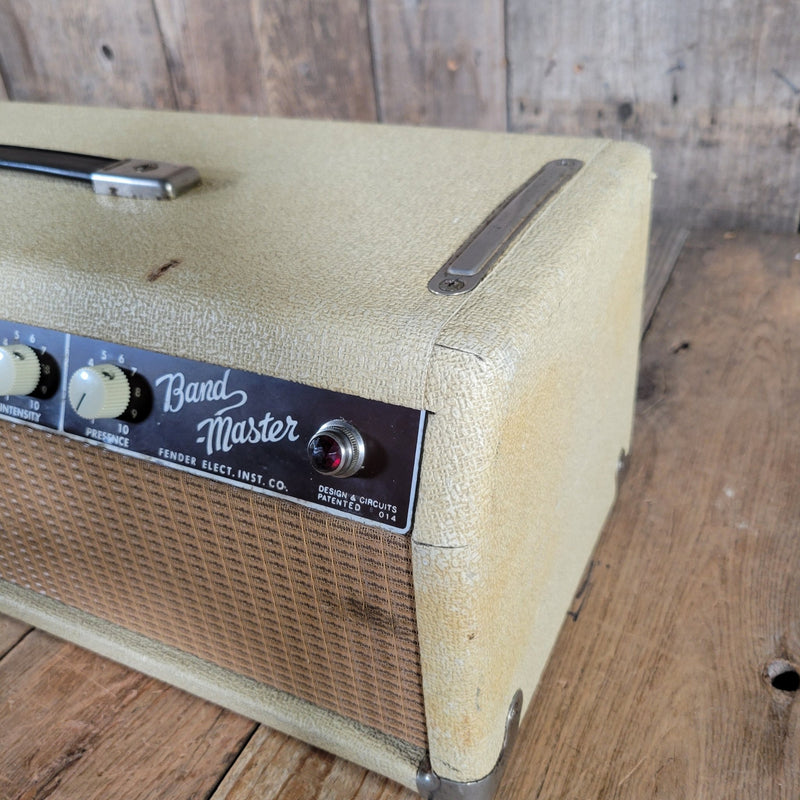 Fender 1963 Bandmaster 6G7 - A – White Tolex Blonde Vintage Amp Head with Tremolo - Mahar's Vintage Guitars