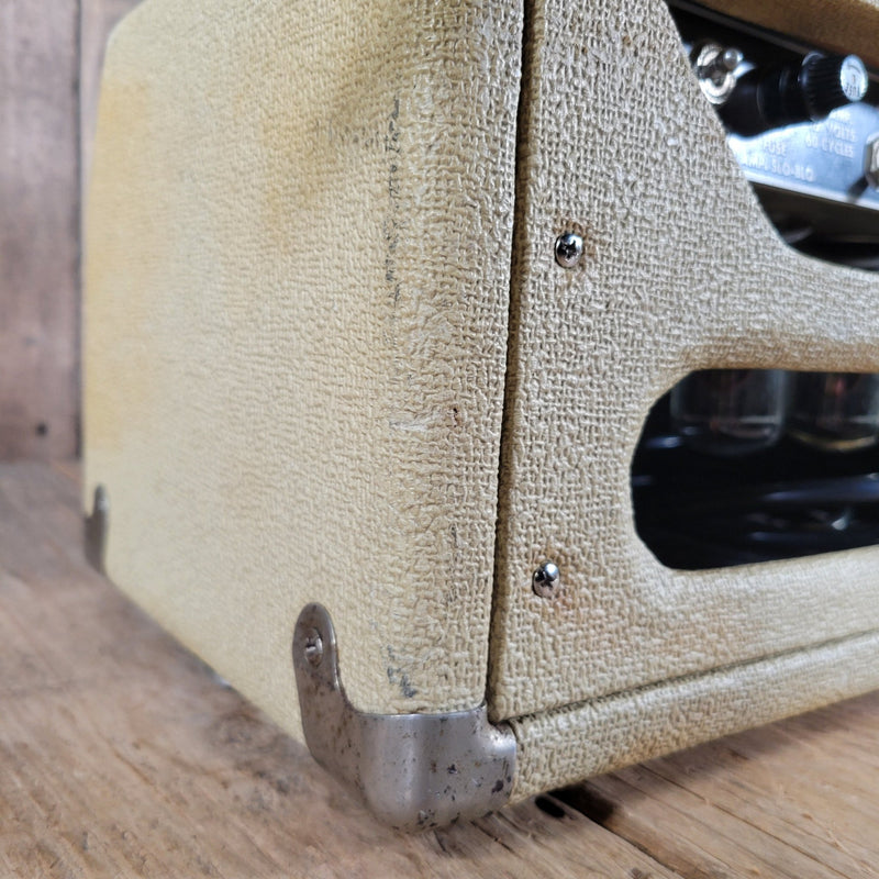 Fender 1963 Bandmaster 6G7 - A – White Tolex Blonde Vintage Amp Head with Tremolo - Mahar's Vintage Guitars