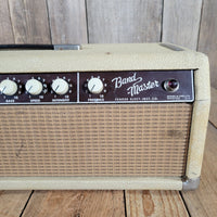 Fender 1963 Bandmaster 6G7 - A – White Tolex Blonde Vintage Amp Head with Tremolo - Mahar's Vintage Guitars