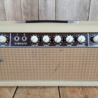 Fender 1963 Bandmaster 6G7 - A – White Tolex Blonde Vintage Amp Head with Tremolo - Mahar's Vintage Guitars