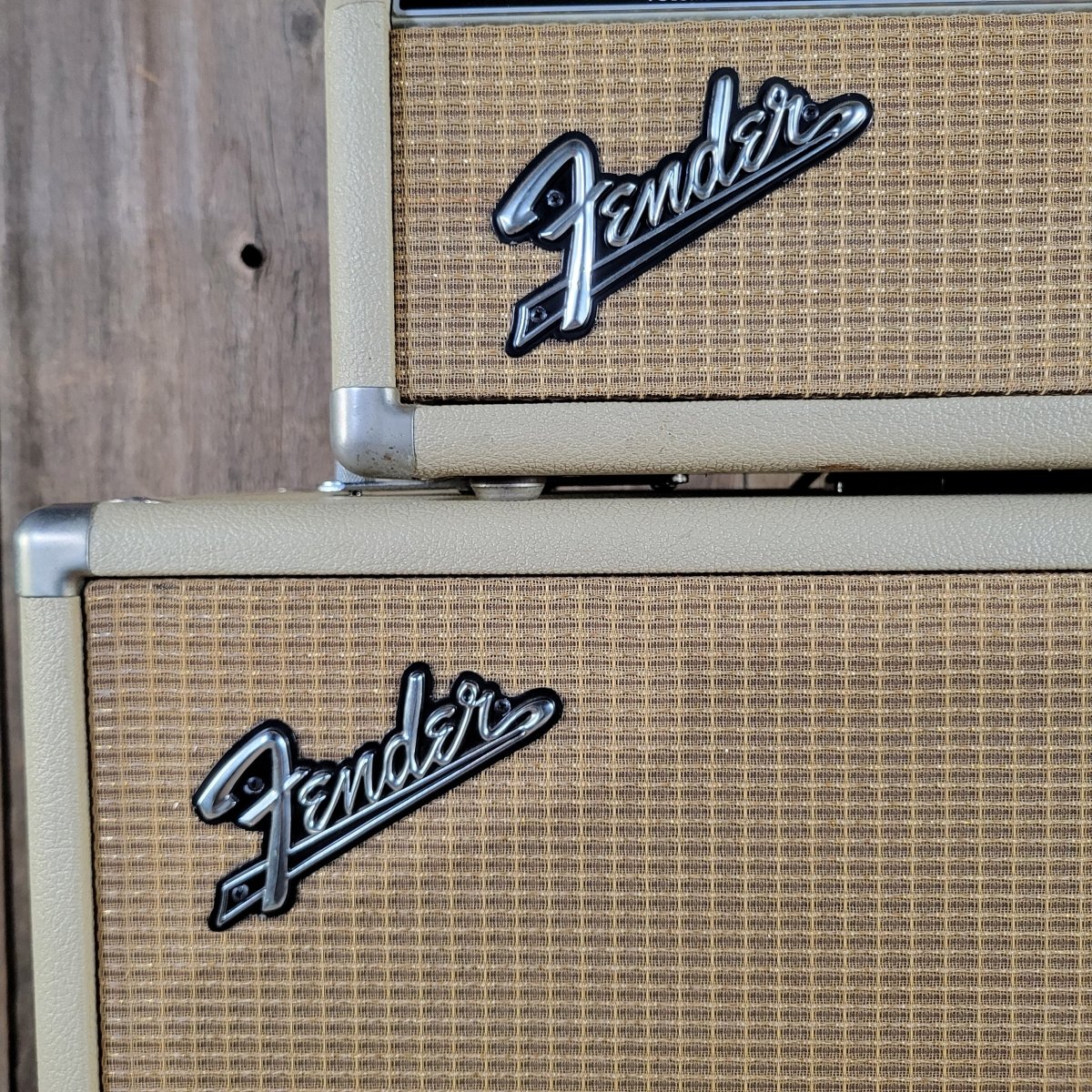 Fender 1963 Bandmaster AA763 White Tolex Piggyback | Mahar's