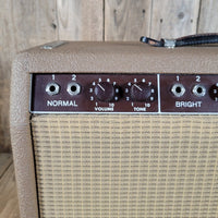 Fender 1963 Deluxe 6G3 Brown Pre CBS Guitar Amp, Service, Near Mint - Mahar's Vintage Guitars