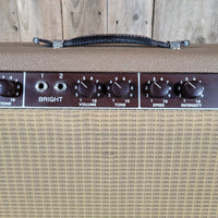 Fender 1963 Deluxe 6G3 Brown Pre CBS Guitar Amp, Service, Near Mint - Mahar's Vintage Guitars