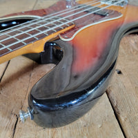 Fender 1963 Precision Bass Sunburst Refinished w/ Modern Hard Case - Mahar's Vintage Guitars
