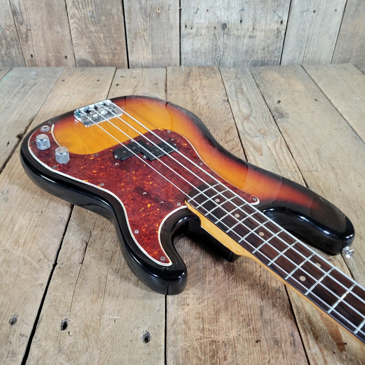 Fender 1963 Precision Bass Sunburst Refinished w/ Modern Hard Case - Mahar's Vintage Guitars