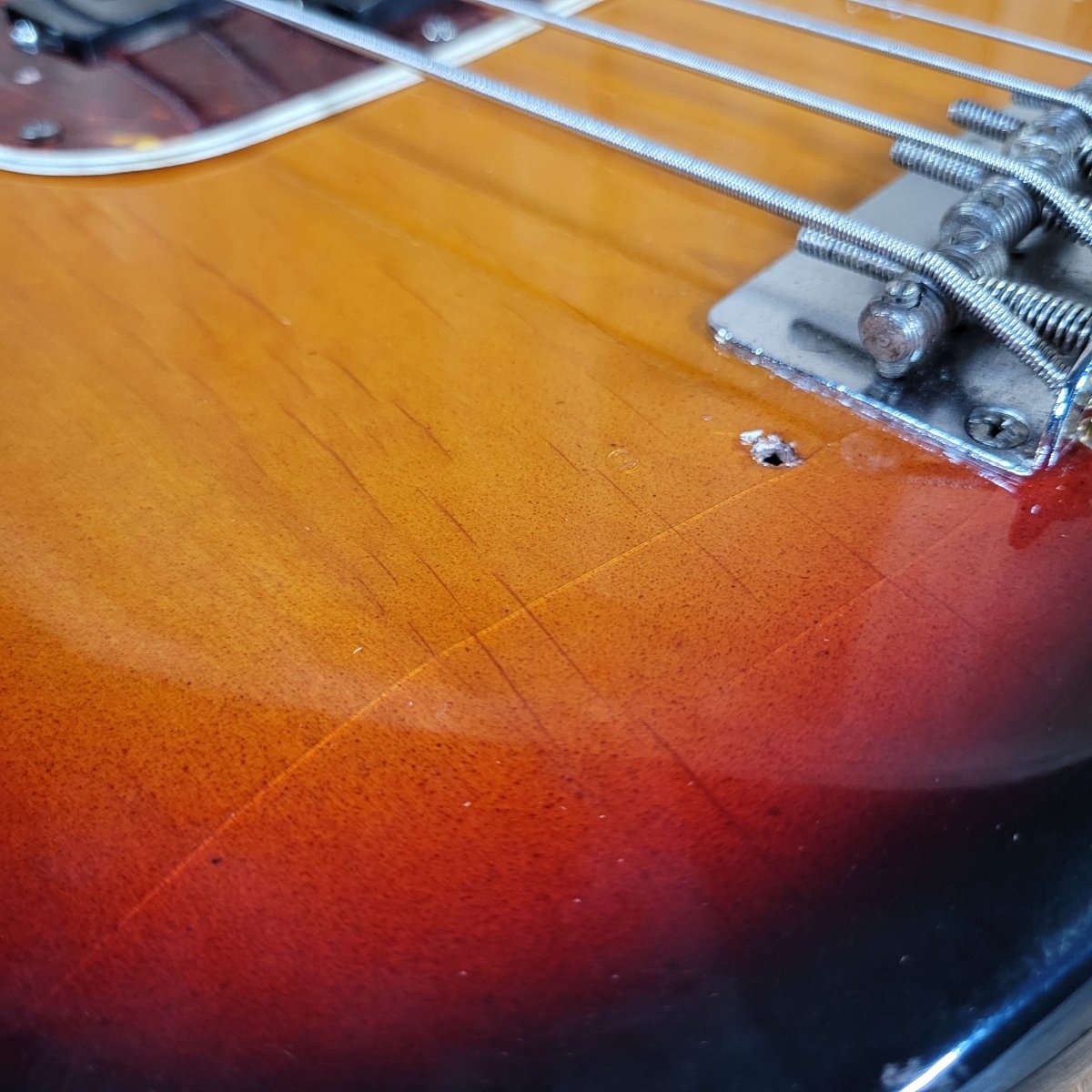 Fender 1963 Precision Bass Sunburst Refinished w/ Modern Hard Case - Mahar's Vintage Guitars